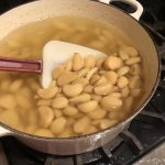 Roasted garlic in a pot